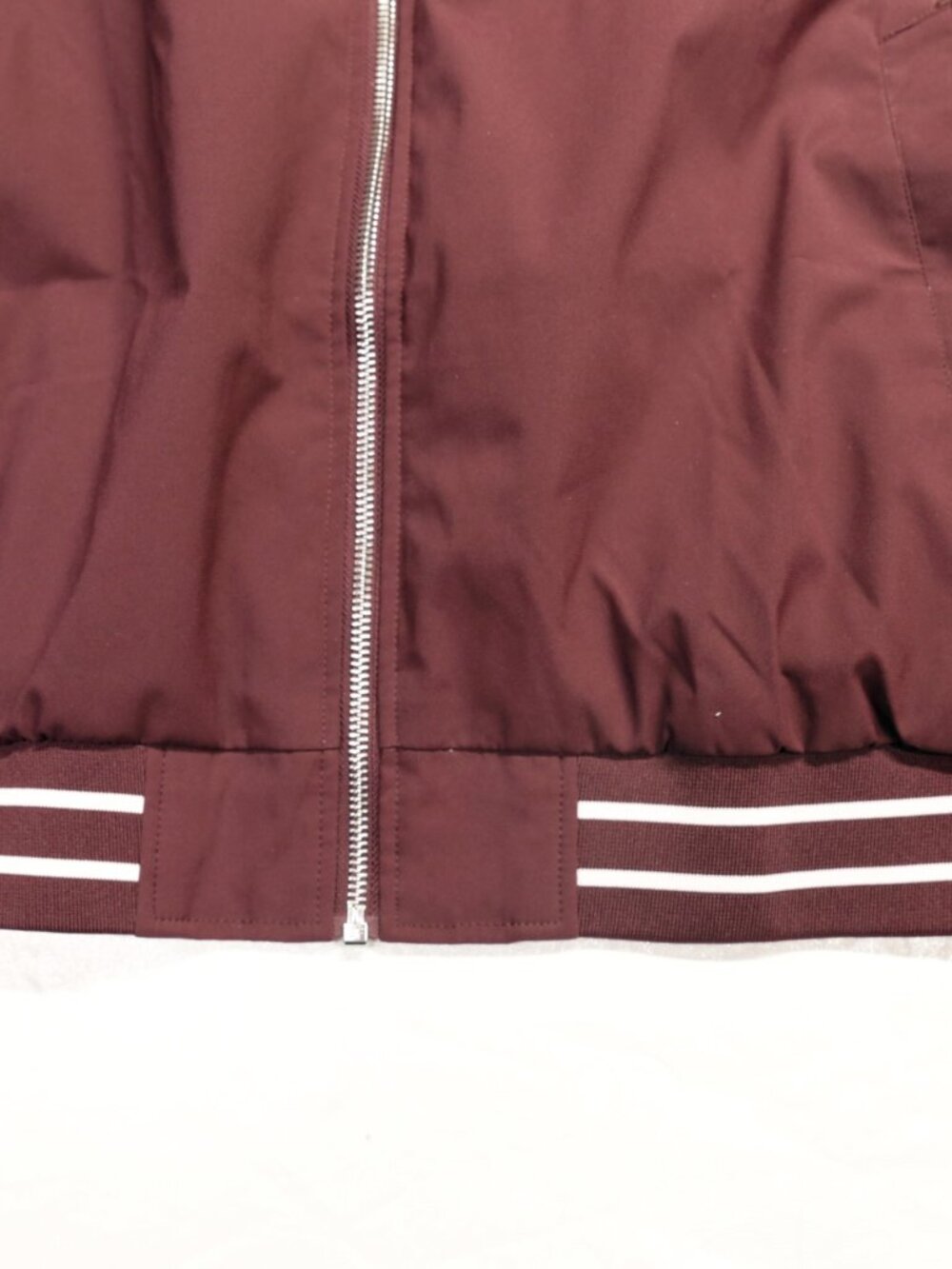 MAGCOMSEN Men’s Maroon Full Zip Bomber Jacket Size L–Lightweight Softshell Windb - Picture 4 of 13